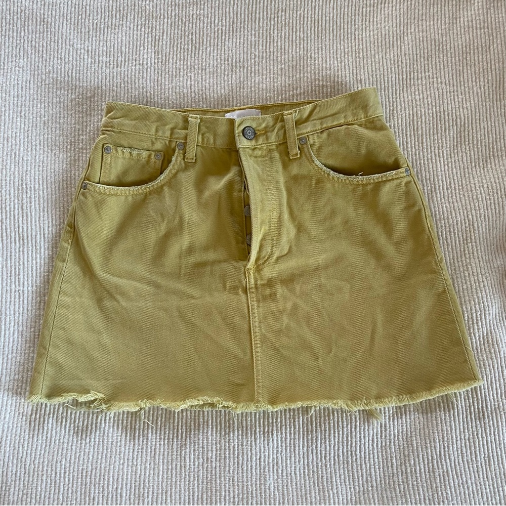 Boyish Yellow Denim Mini Skirt 27